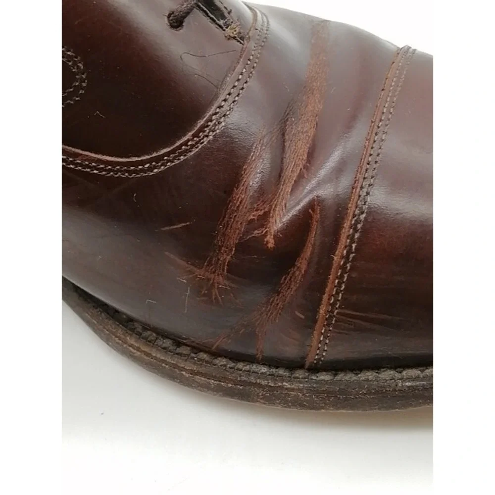 Johnston & Murphy Shoes Oxfords Mens 15463-11 Brown 10.5 Dress Leather Classic